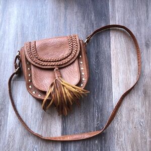 Brown Tassel Crossbody Bag Bohemian Coachella